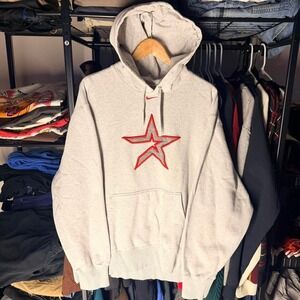 Nike Center Logo Houston Astros hoodie grey oversized baggy fit y2k